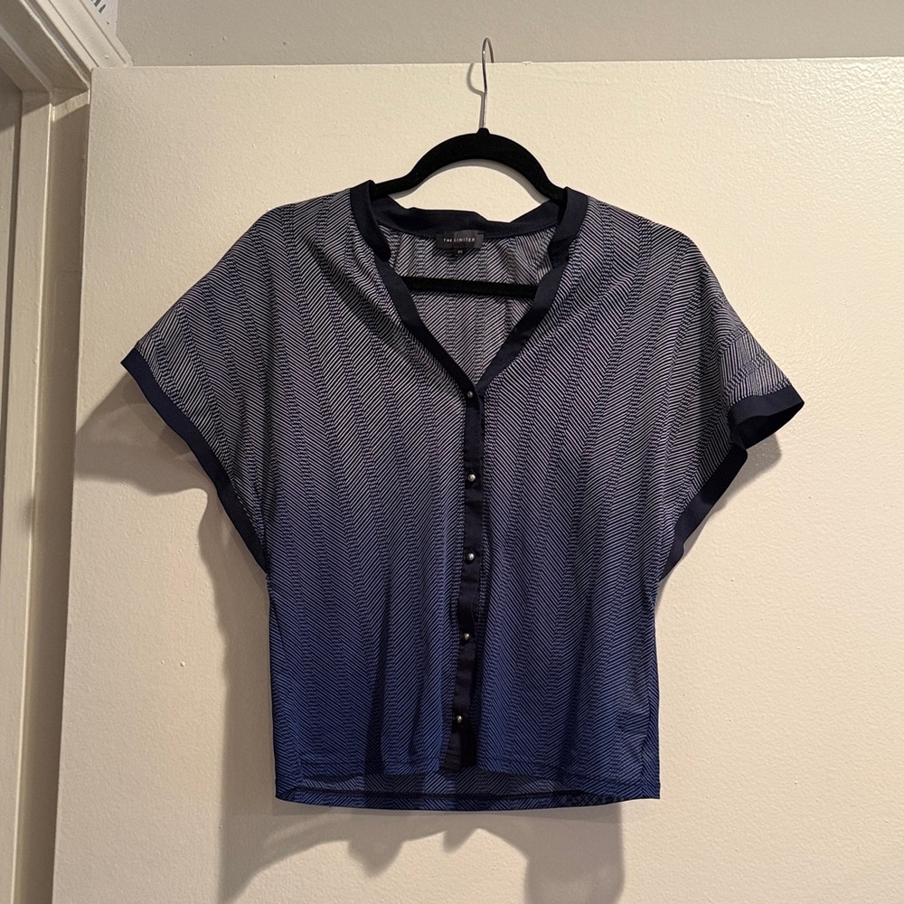The Limited Blue Sheer Women's Top